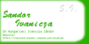 sandor ivanicza business card